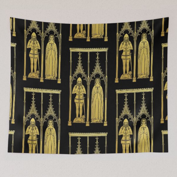 Item preview, Medieval Tomb Brass Rubbing Knight and Lady, about 1400 designed and sold by Pixelchicken.