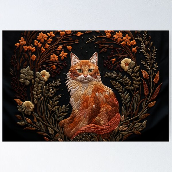 décoration murale Poster Chat roux majestueux , imprimée pour vos c