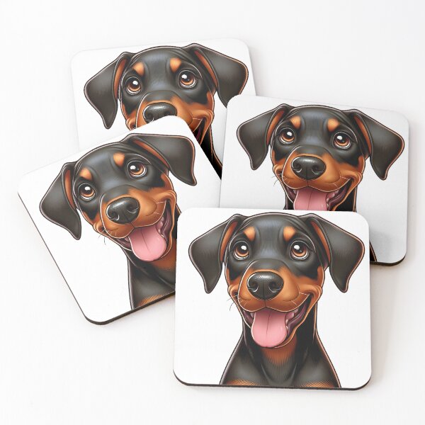 Item preview, Cute Doberman Puppy with Natural Ears designed and sold by Delamoon.