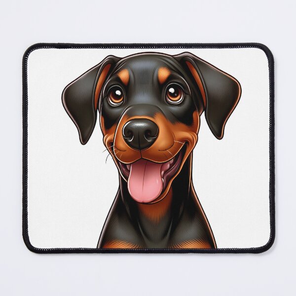 Item preview, Cute Doberman Puppy with Natural Ears designed and sold by Delamoon.