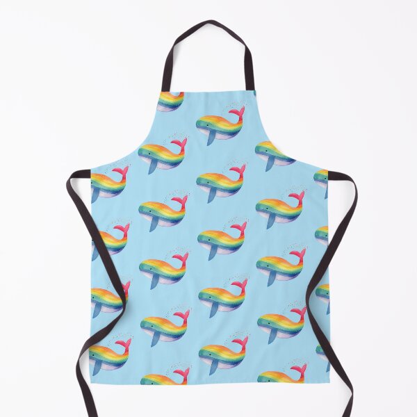 Item preview, Adorable Rainbow Whale Drawing designed and sold by Pati-Design.