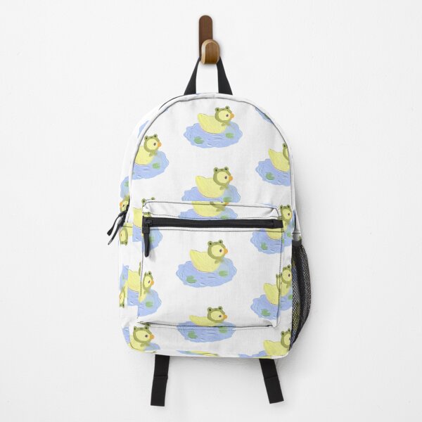 Item preview, Duck in a pond with a froggy hat designed and sold by mibrille.