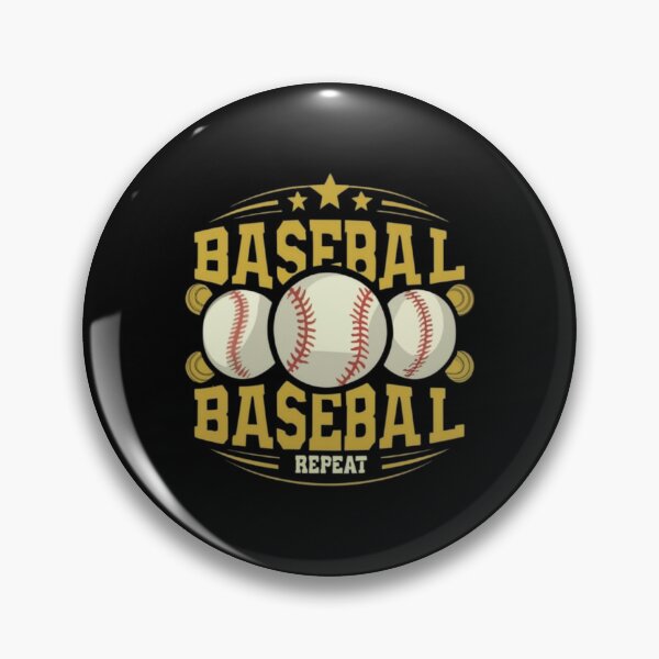 Item preview, Baseball Repeat and ball on a sign designed and sold by BlueGoldArt.