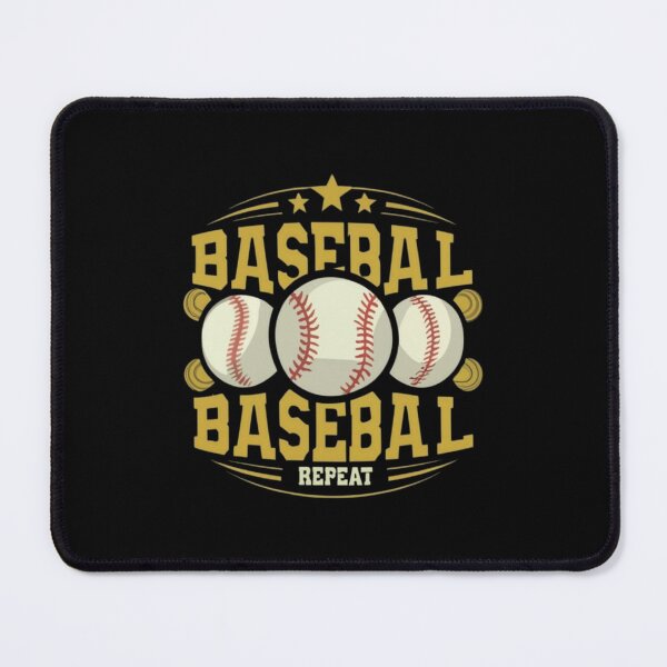 Item preview, Baseball Repeat and ball on a sign designed and sold by BlueGoldArt.