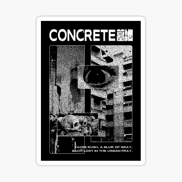 Item preview, Concrete Grave Y2K Brutalist  Aesthetics designed and sold by ApopsArt.