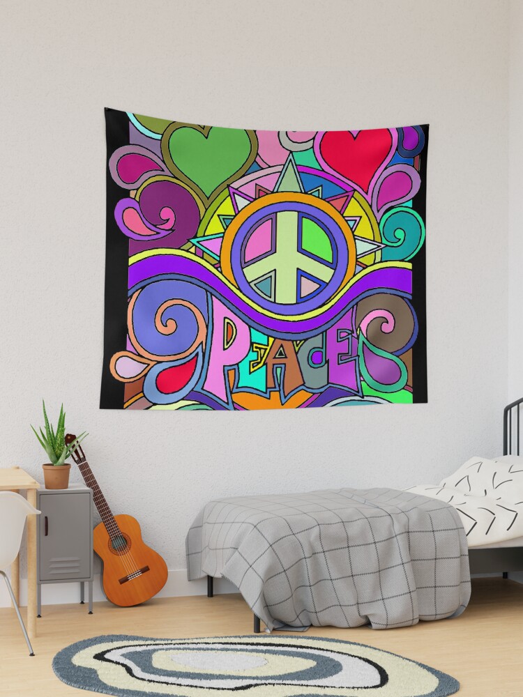 Trippy hippy tapestry hot sale