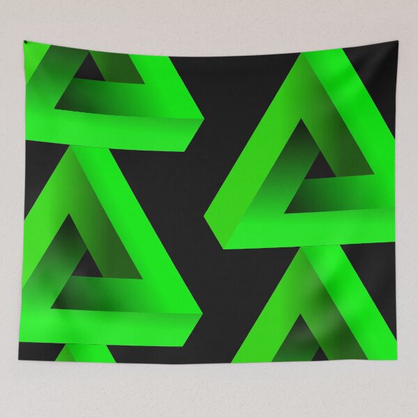 Item preview, GREEN GEOMETRIC IMPOSSIBLE TRI-ANGLE DESIGN designed and sold by ArtDesign-ZA.