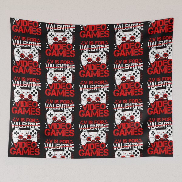 Item preview, V is for Video Games - Valentine's Day Gamer Special designed and sold by Pobru.