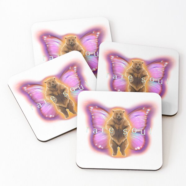 Item preview, Pastel Fairy Beary rare soul the bear with butterfly wings white designed and sold by Azasart.