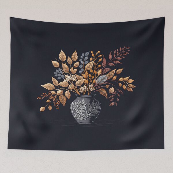 Item preview, Flower vase on black background designed and sold by randrdesign.