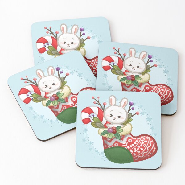 Item preview, Bunny Christmas Socks designed and sold by Khotekmei.