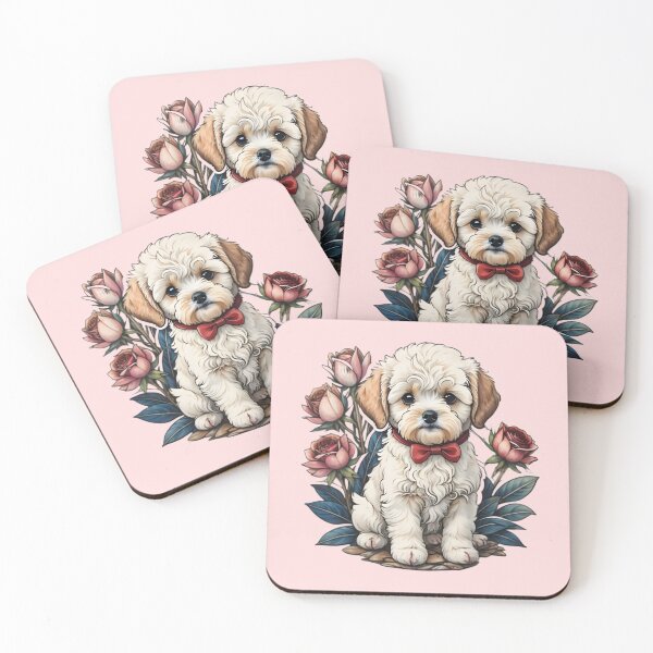 Item preview, Maltipoo puppy and roses designed and sold by Nolan6.