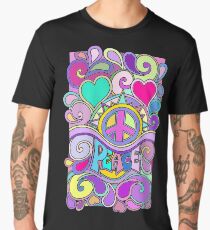 Psychedelic Hippy Retro Peace Art Men's Premium T-Shirt
