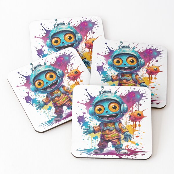 Item preview, Blue Alien Bliss: Joyful Extraterrestrial Life - Quirky Cosmic Enjoyment designed and sold by Moisky Patterns.