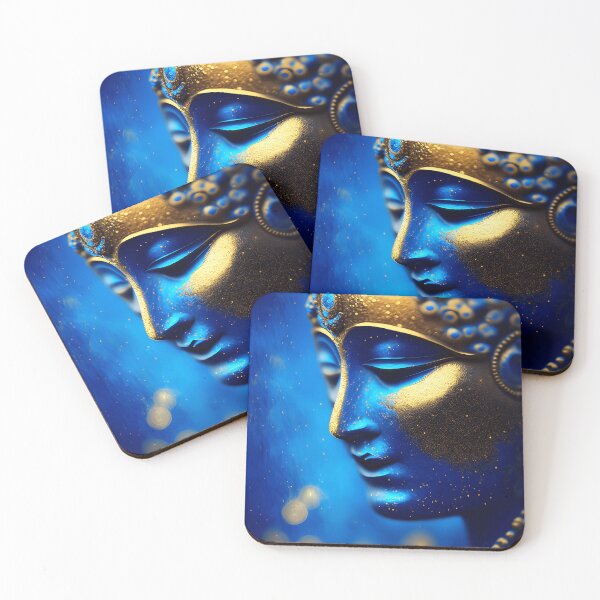 Item preview, Blue Buddha portrait designed and sold by BubblyDelight.