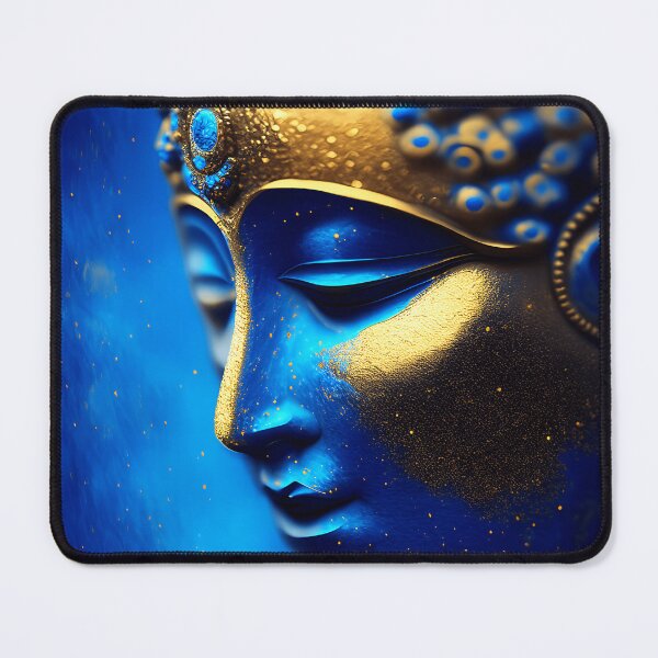 Item preview, Blue Buddha portrait designed and sold by BubblyDelight.