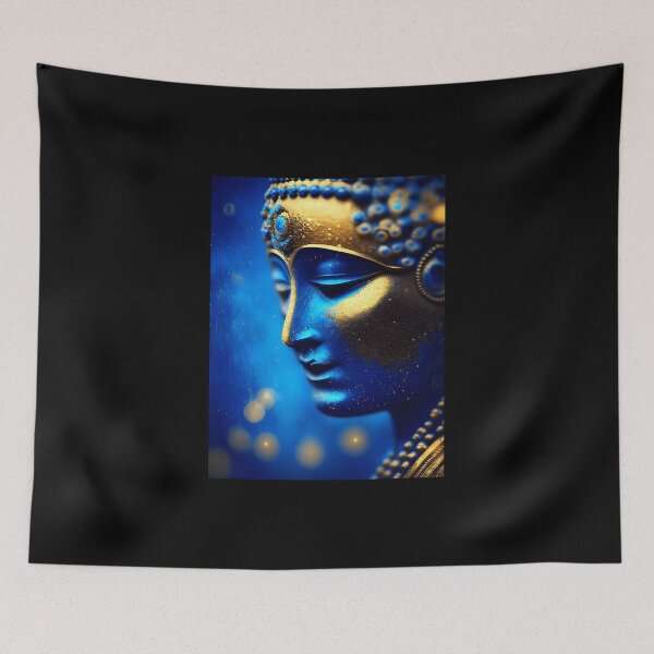 Item preview, Blue Buddha portrait designed and sold by BubblyDelight.