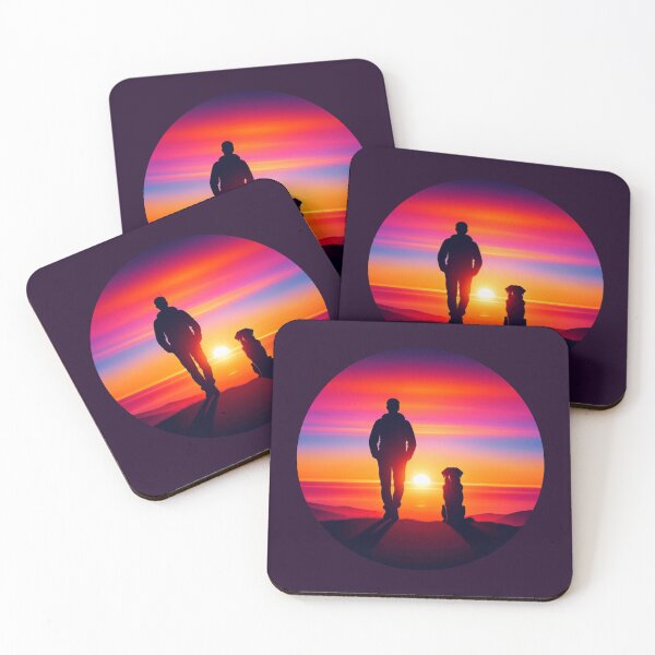Item preview, Soul Mates Soul Travels 1 Man, Dog, Sunset designed and sold by NAFDesigns.