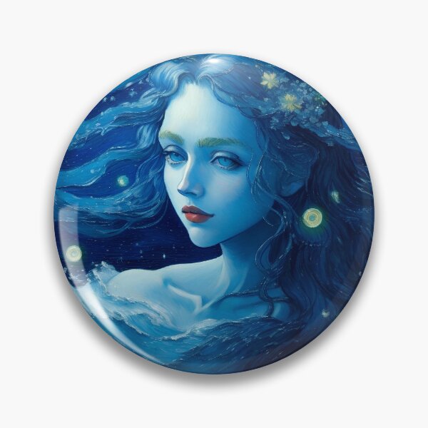 Artikelvorschau, Blaue Sternennacht, griechische Meeresgöttin, Kunst Nr. 15 entworfen und verkauft von Scarlet Swan.