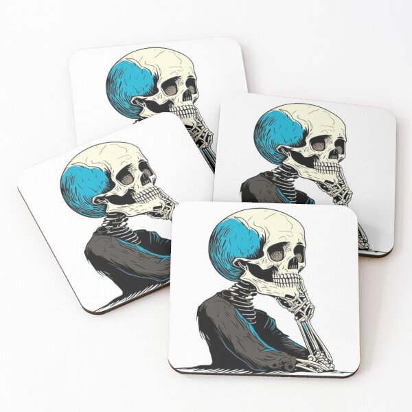 Item preview, Thinking skeleton man designed and sold by catcraftss.