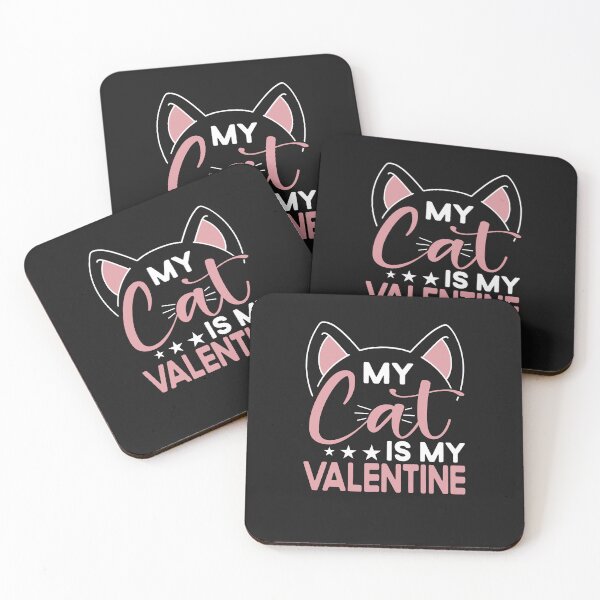 Item preview, My Cat is My Valentine - Feline Love Affair Tee designed and sold by Pobru.