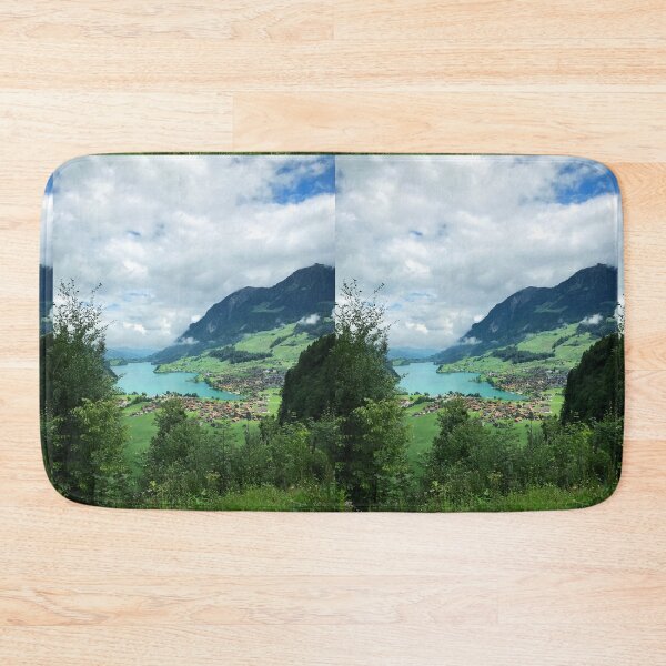 Item preview, Switzerland Lungern lake scenery beautiful mountain travel photography designed and sold by ZaynahsArtNook.