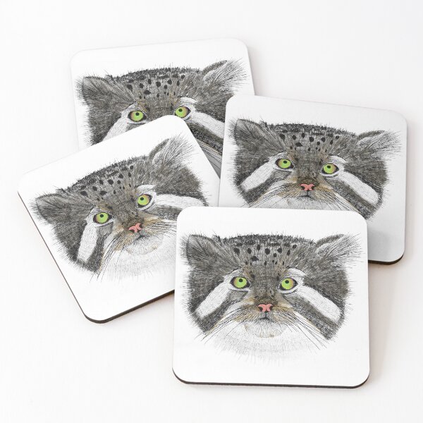 Item preview, Pallas's Cat Pen Ink Color  designed and sold by Nicole Niehues.
