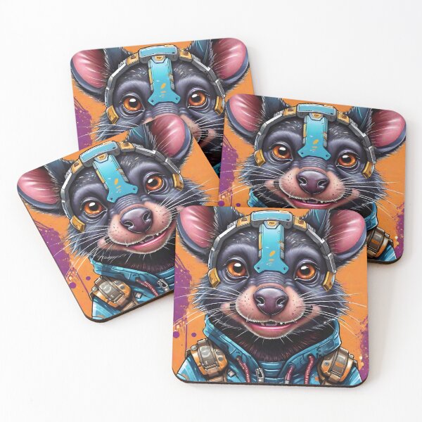 Item preview, Cute Cyborg Australian Tasmanian Devil Graffiti Art designed and sold by TheArtOfPat.
