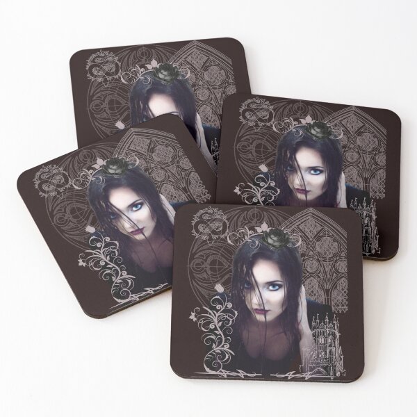 Item preview, Gothic Girl Blue Eyed Beautiful Female Goth Art Graphic designed and sold by Rockstorr.