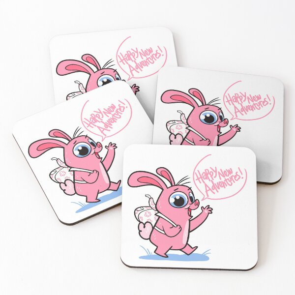 Item preview, Adventure Bunny Greetings - pink designed and sold by 7115.