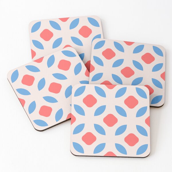 Item preview, Retro Pink and Blue Tile Pattern 2 designed and sold by LittleGoblinPrs.