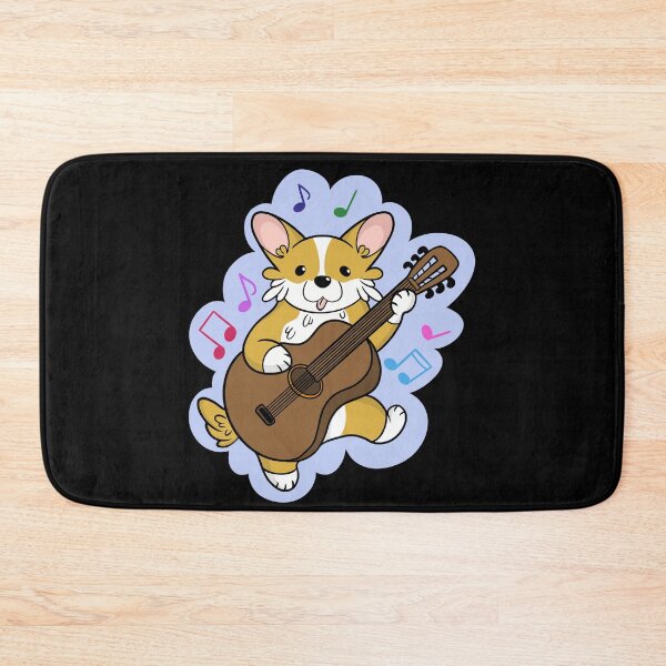 Item preview, Cute Corgi Play Guitar designed and sold by DrawsCutePaws.