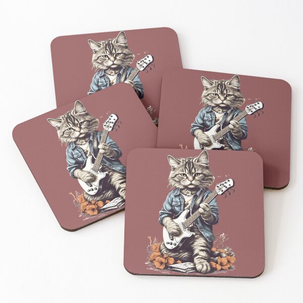 Item preview, .Groovy Cat: Riffs in Denim and Feline Melodies designed and sold by DreamPrint Collective.