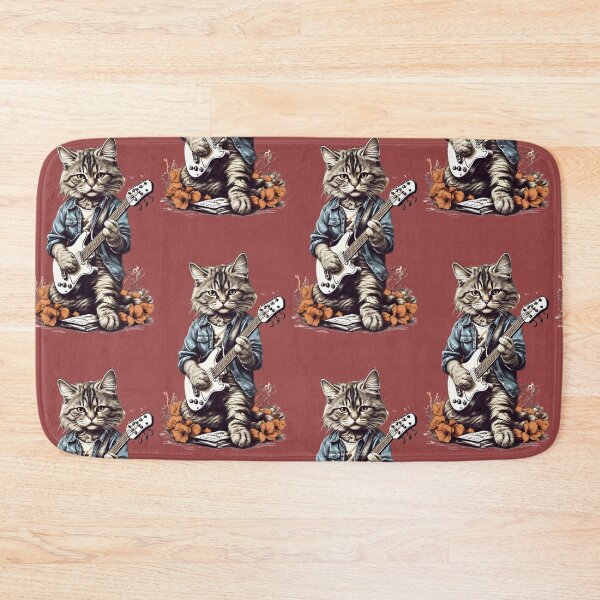 Item preview, .Groovy Cat: Riffs in Denim and Feline Melodies designed and sold by modernaarte.