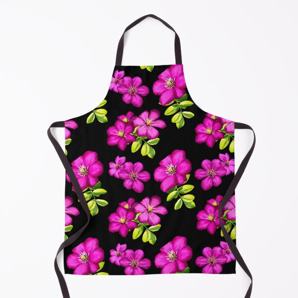 Item preview, Pretty Pink Clematis Flower Seamless Pattern designed and sold by AloraDawnEve.