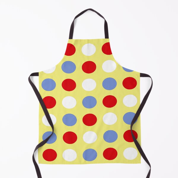 Item preview, RED, DANUBE BLUE, WHITE and YELLOW Symmetrical POLKA DOTS  designed and sold by RachelMacht.