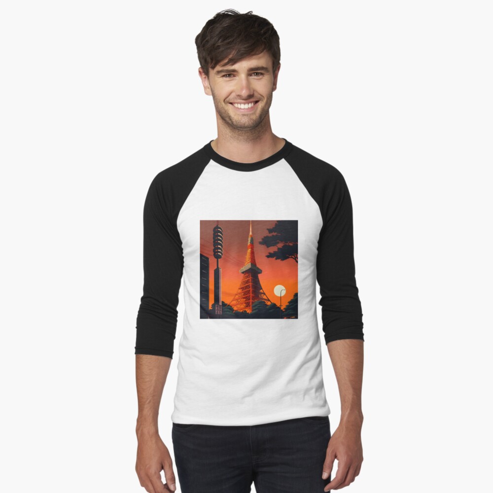 Aperçu de l'œuvre T-shirt baseball manches ¾ créée et vendue par after5.