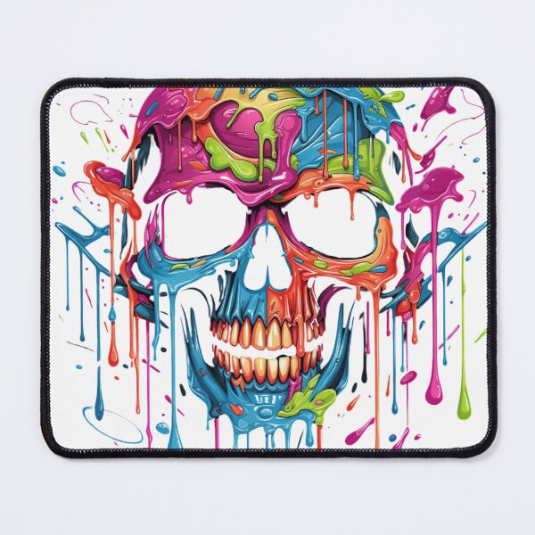 Item preview, Colorful Skull Art designed and sold by acrylicartp.