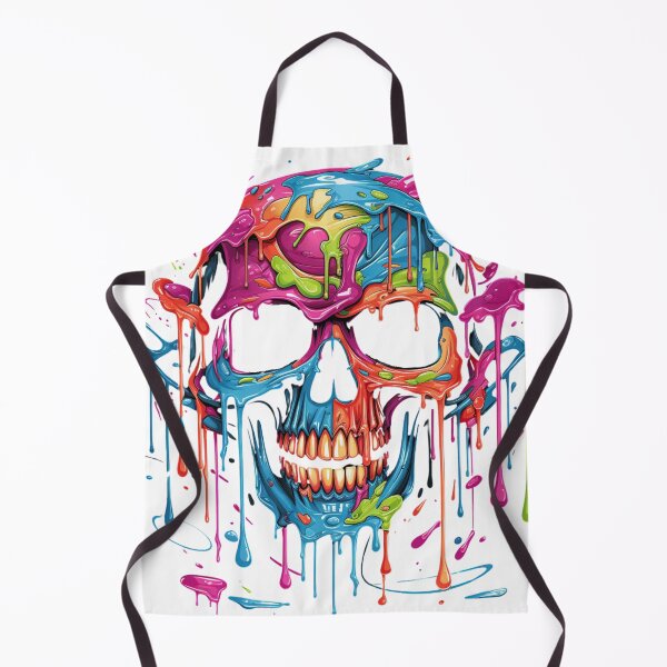 Item preview, Colorful Skull Art designed and sold by acrylicartp.