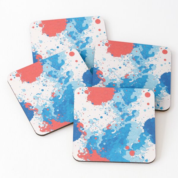 Item preview, Blue & Red Watercolor Pastel Smash designed and sold by TondoMeander.