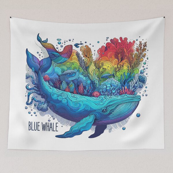 Item preview, Dark Shadows Blue Whale designed and sold by bihtti.