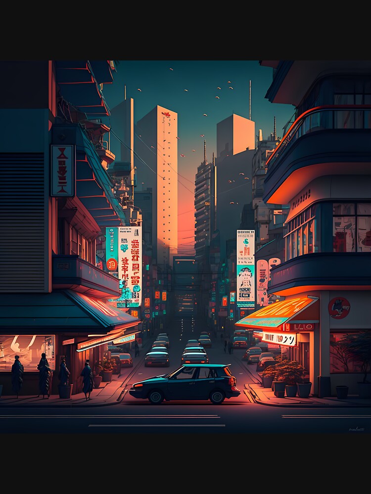 Aperçu 7 sur 7. T-shirt classique avec l'œuvre City Pop design créée et vendue par after5.