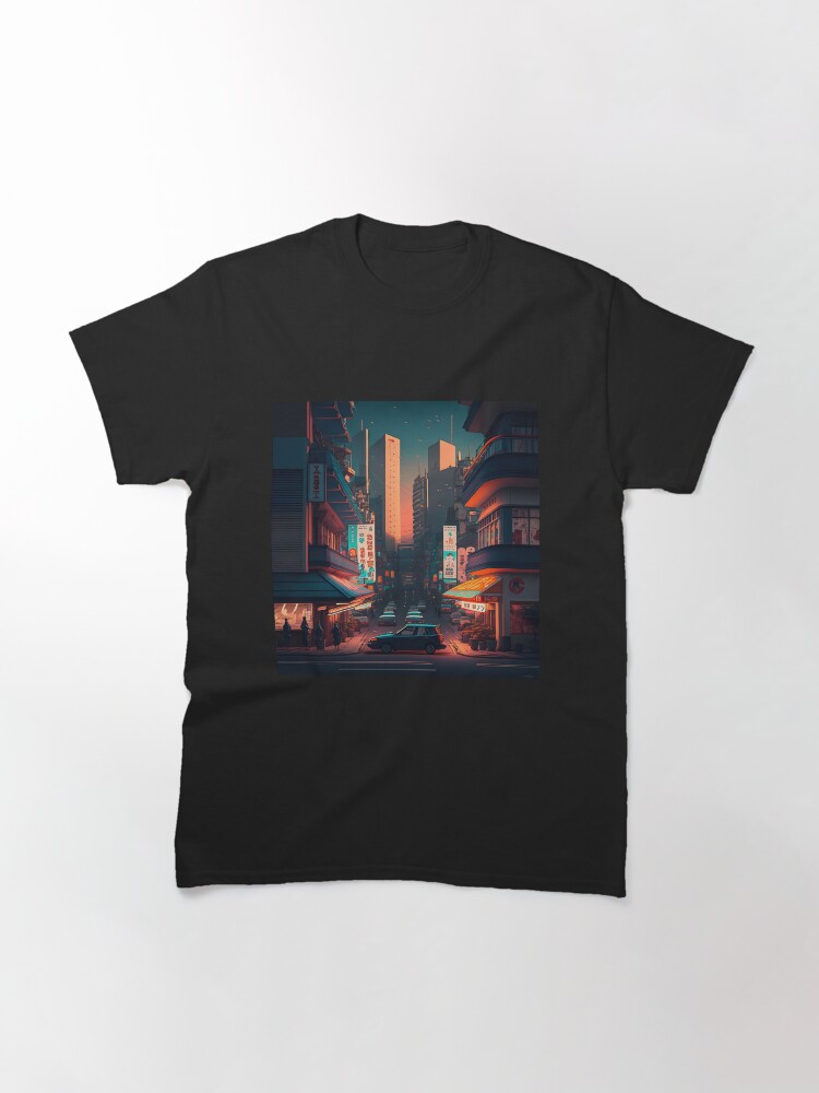 Aperçu 3 sur 7. T-shirt classique avec l'œuvre City Pop design créée et vendue par after5.