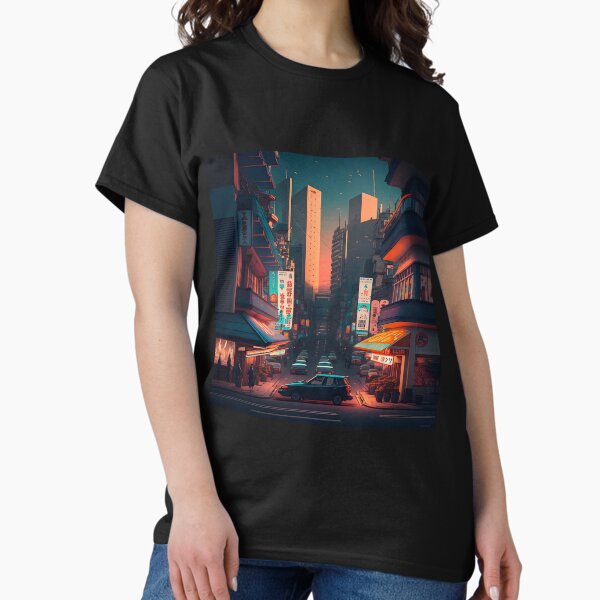 City Pop design T-shirt classique