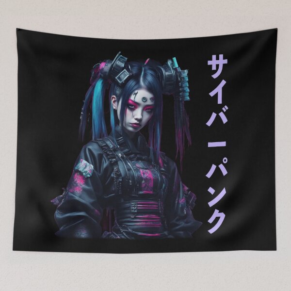 Item preview, Tech Noir Nadeshiko: Anime Cyberpunk Kanji Design designed and sold by Burn-Ego.