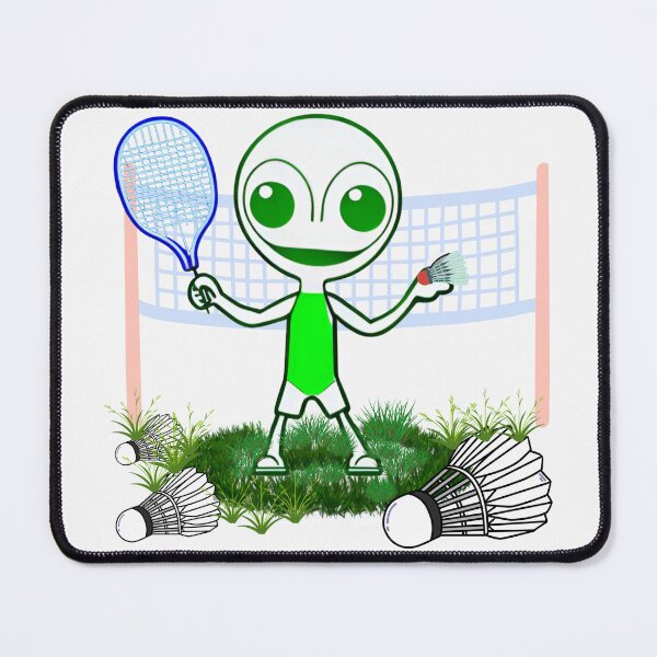 Item preview, Aliens also like to play badminton. designed and sold by Zofia Sosnecka.