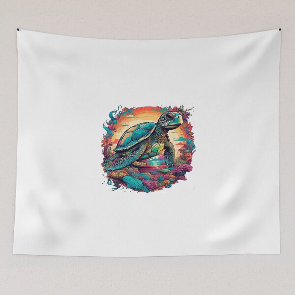 Item preview, vibrant turtle designed and sold by MiGuE-CeGa.