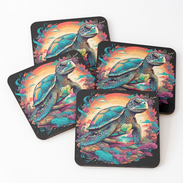 Item preview, vibrant turtle designed and sold by MiGuE-CeGa.