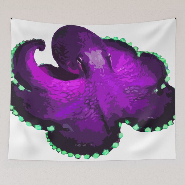 Item preview, Painted Purple Octopus designed and sold by Little-Vixen.