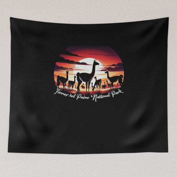 Item preview, Chilean Torres Del Paine Wildlife Sunset Silhouette designed and sold by SambaStyles.